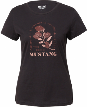MUSTANG Tričko 'Alexia'  čokoládová / svetlohnedá / čierna