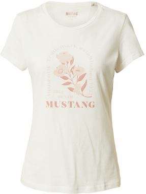 MUSTANG Tričko  staroružová / pastelovo ružová / biela
