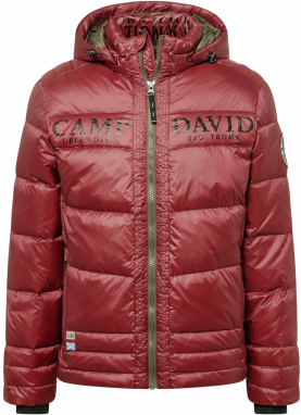 CAMP DAVID Zimná bunda  burgundská / čierna / biela