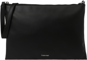 Calvin Klein Listová kabelka  striebornosivá / čierna