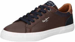 Pepe Jeans Nízke tenisky 'KENTON COURT'  hnedá / čierna / biela