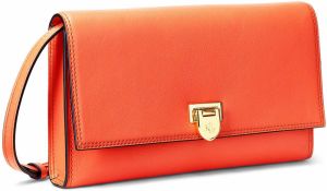 Lauren Ralph Lauren Listová kabelka 'Evan'  zlatá / oranžová
