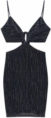 Pull&Bear Kokteilové šaty  zmiešané farby / čierna