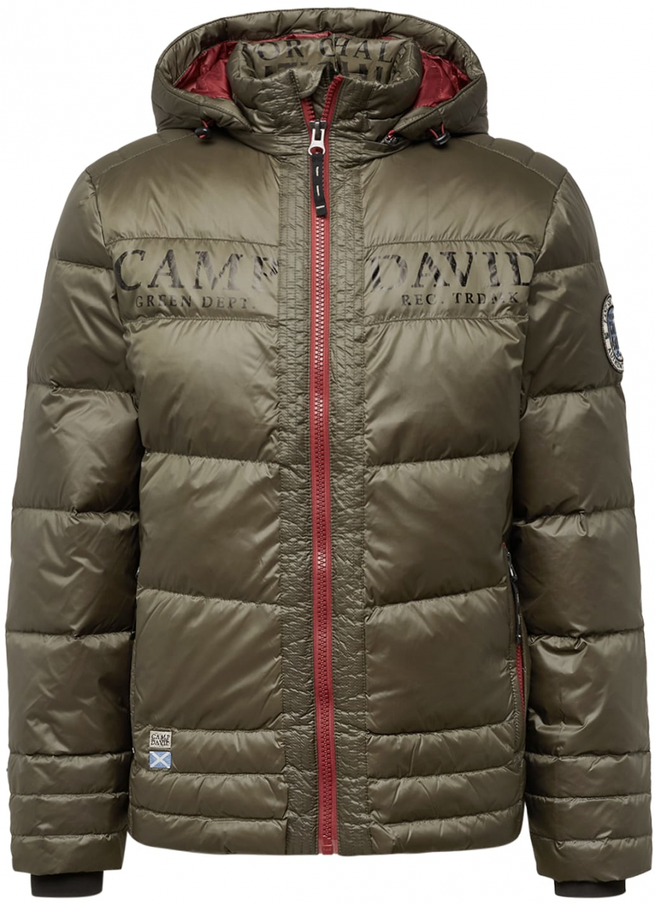 CAMP DAVID Zimná bunda  kaki / bordová / čierna / biela