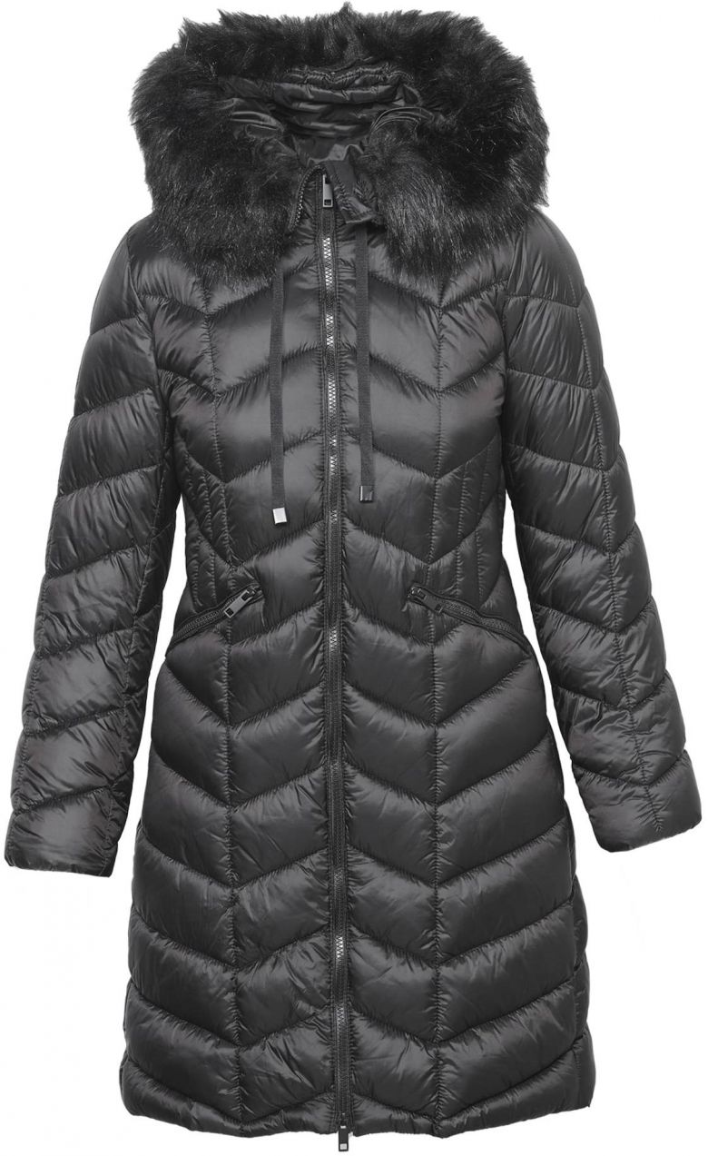 KOROSHI Zimný kabát  čierna