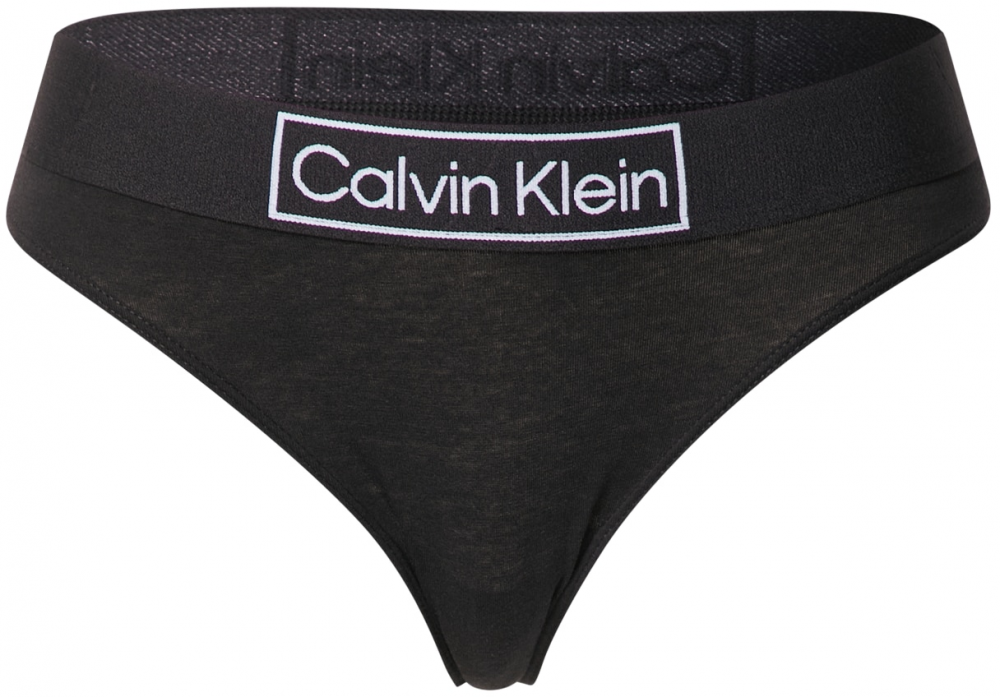 Calvin Klein Underwear Tangá  čierna / biela