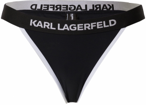 Karl Lagerfeld Bikinové nohavičky  čierna / biela