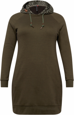 Ragwear Plus Šaty 'BESS'  hnedá / olivová / pastelovo zelená