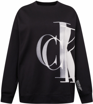 Calvin Klein Jeans Curve Mikina  čierna / biela