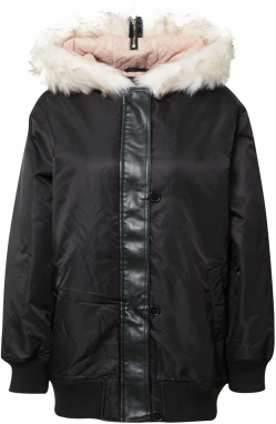 River Island Zimná bunda  čierna / biela
