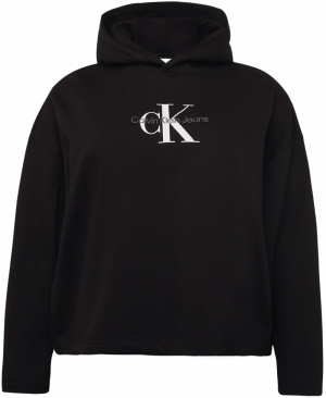 Calvin Klein Jeans Curve Mikina  sivá / čierna / biela