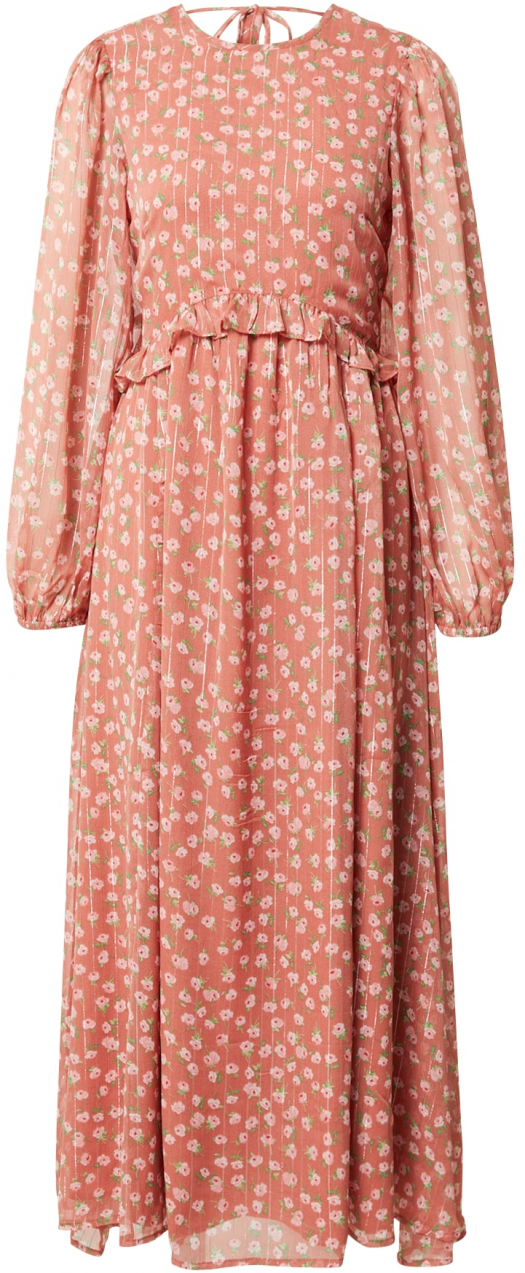 Nasty Gal Šaty  zelená / rosé / pastelovo ružová / šedobiela