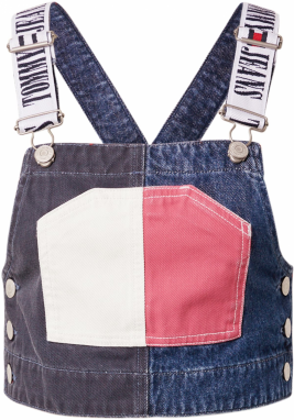 Tommy Jeans Top  modrá denim / červená / čierny denim / biela