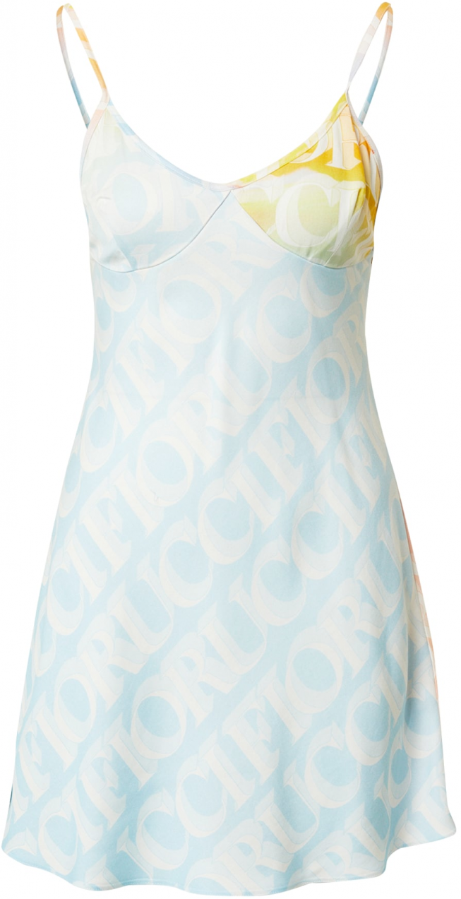 Fiorucci Šaty  svetlomodrá / oranžová / biela