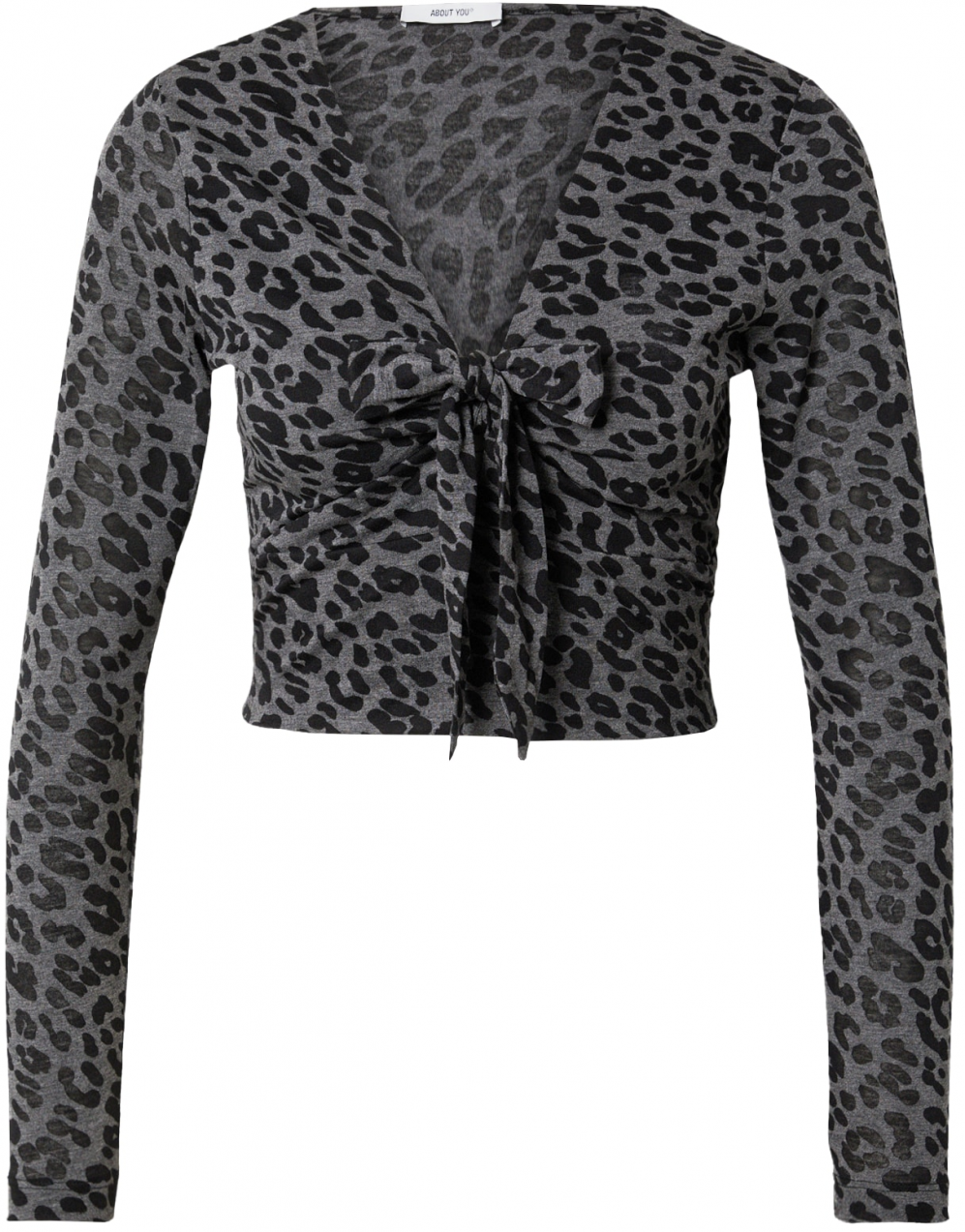 ABOUT YOU Tričko 'Elaine'  tmavosivá / čierna