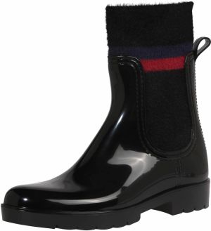 TOMMY HILFIGER Gumáky  námornícka modrá / červená / čierna