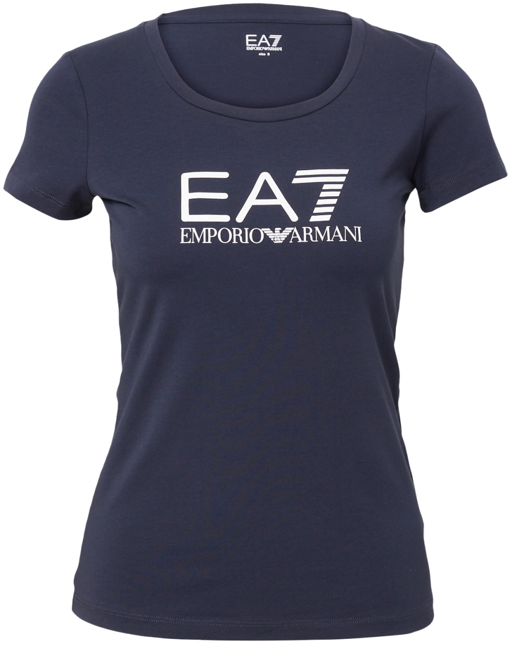 EA7 Emporio Armani Tričko  námornícka modrá / biela