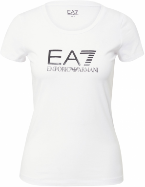 EA7 Emporio Armani Tričko  čierna / biela