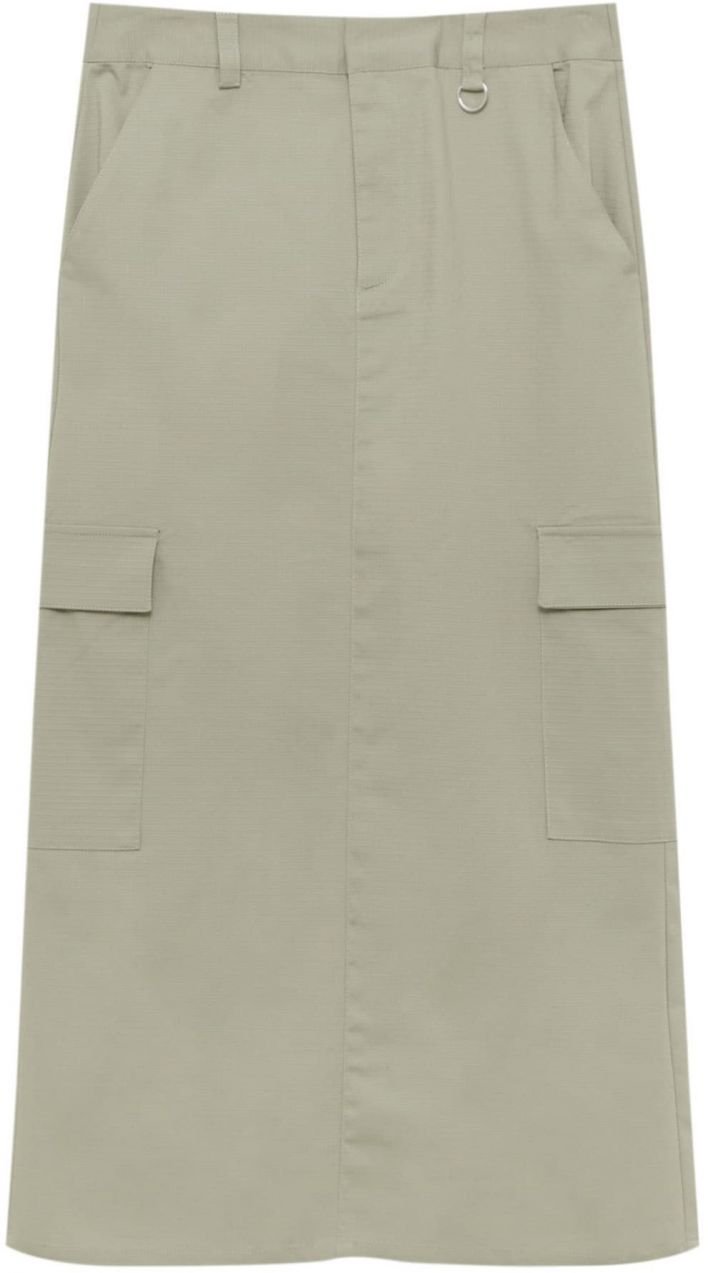 Pull&Bear Sukňa  kaki