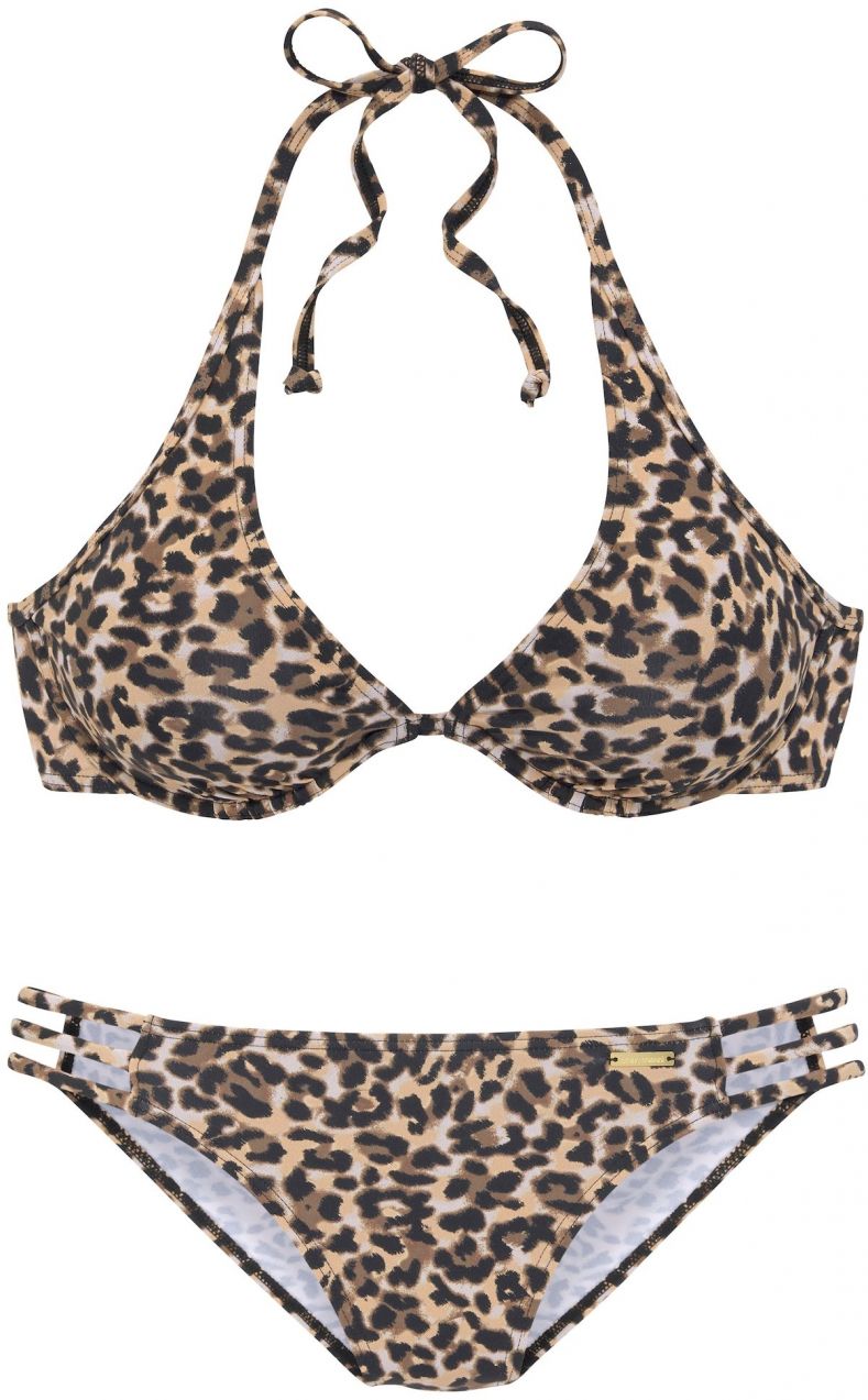 Bruno Banani Bikiny  nebielená / piesková / hnedá / čierna