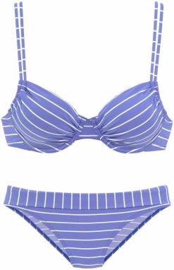 VIVANCE Bikiny  svetlomodrá / biela