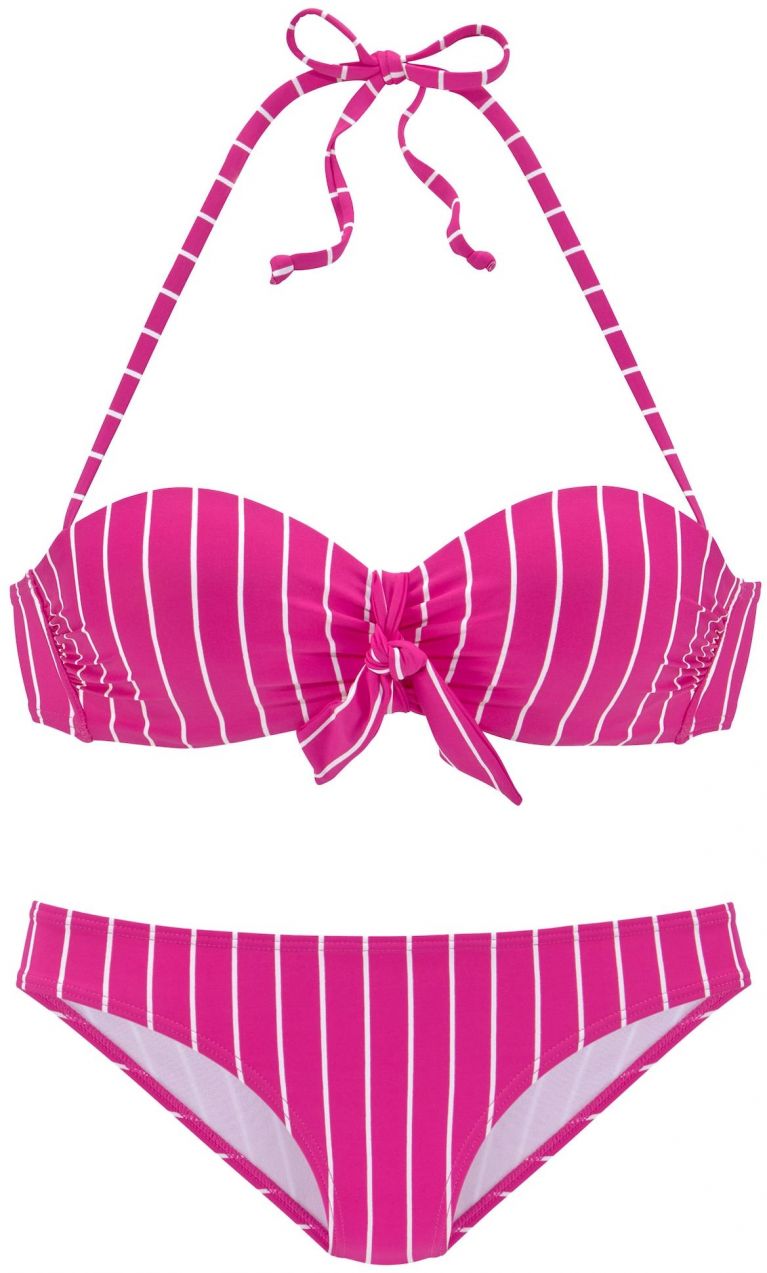 VIVANCE Bikiny  eozín / biela