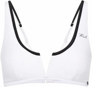 Karl Lagerfeld Bikinový top  čierna / biela