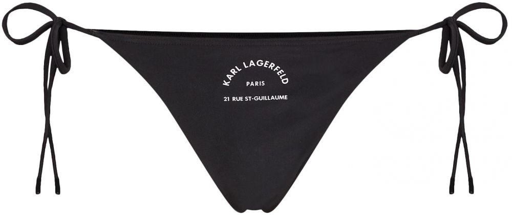 Karl Lagerfeld Bikinové nohavičky  čierna / biela