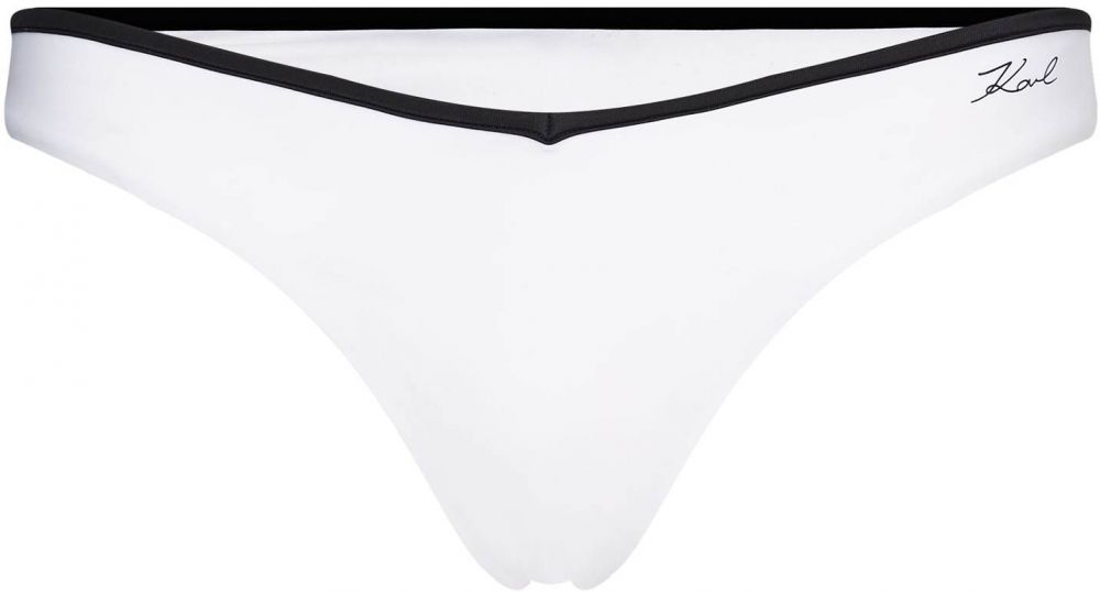 Karl Lagerfeld Bikinové nohavičky  čierna / biela