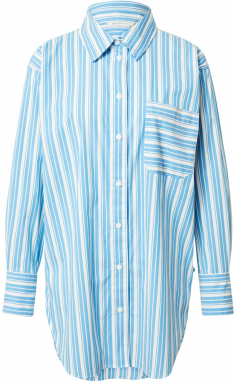TOM TAILOR DENIM Blúzka  nebesky modrá / biela