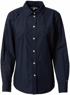 TOMMY HILFIGER Blúzka  tmavomodrá / červená / biela