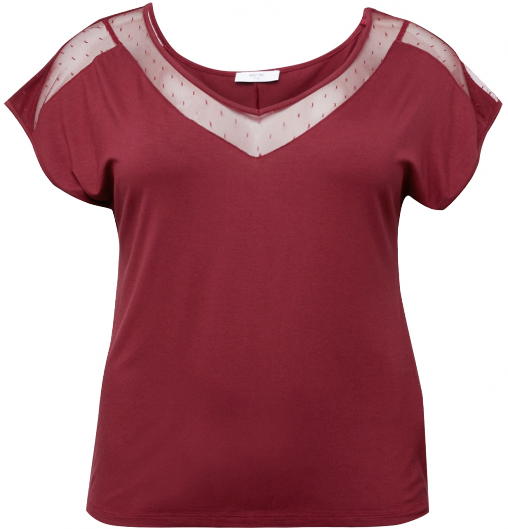 ABOUT YOU Curvy Tričko 'Bettina'  bordová