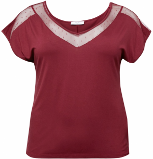 ABOUT YOU Curvy Tričko 'Bettina'  bordová