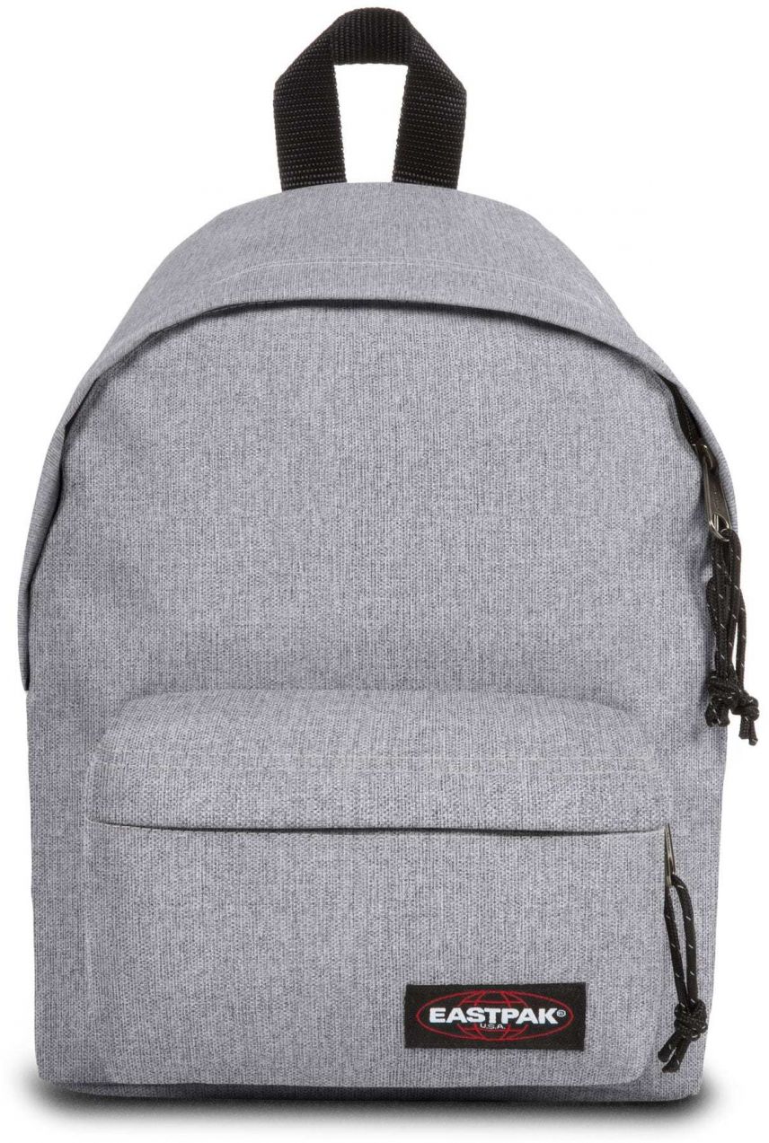 EASTPAK Batoh 'Orbit'  sivá melírovaná / karmínovo červená / čierna / biela