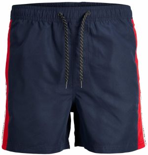 JACK & JONES Plavecké šortky 'FIJI'  námornícka modrá / červená