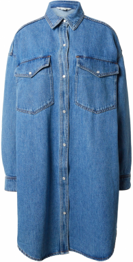 Monki Košeľové šaty  modrá denim