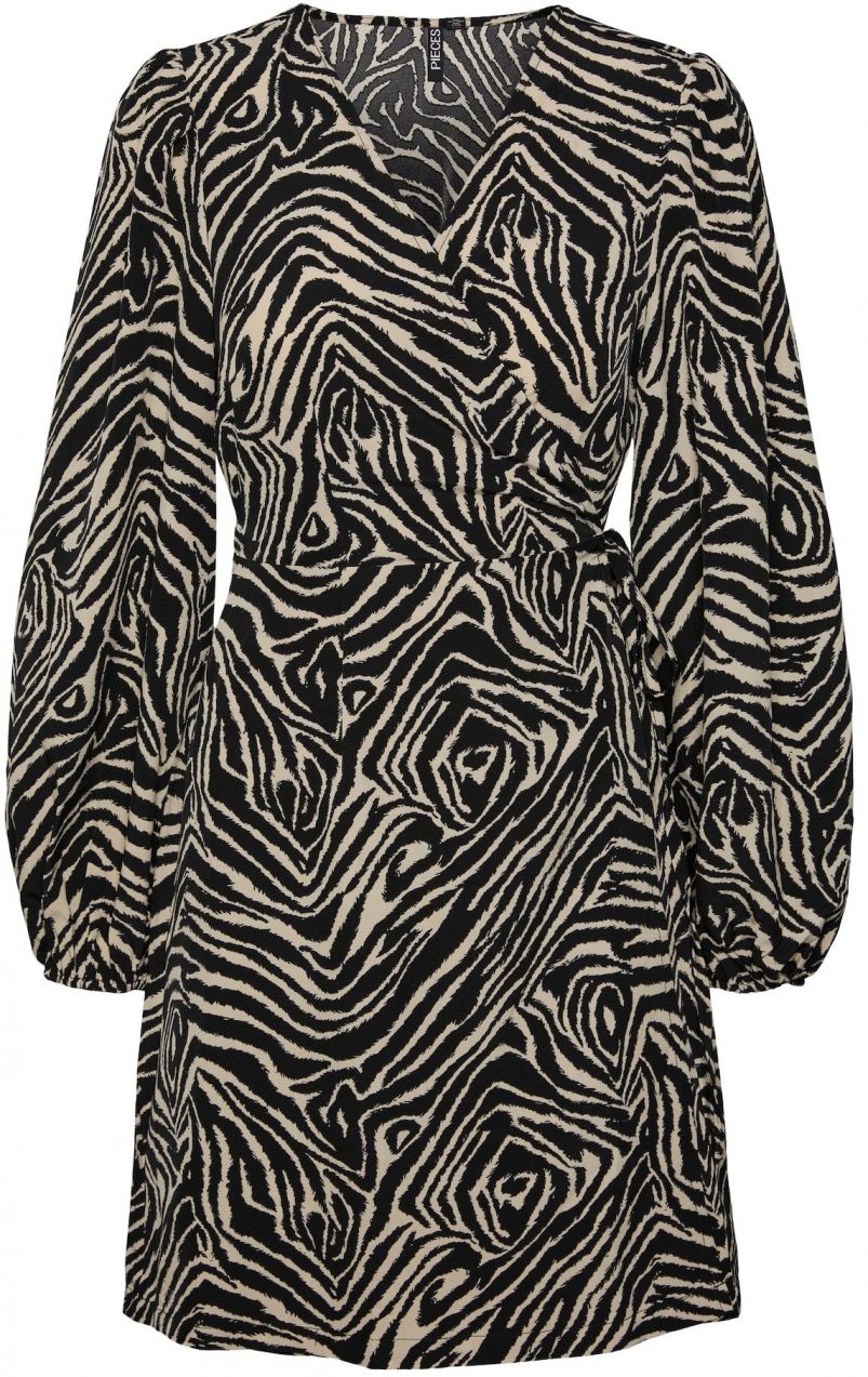 PIECES Šaty 'Simmi'  béžová / čierna