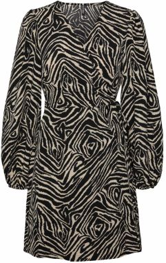 PIECES Šaty 'Simmi'  béžová / čierna