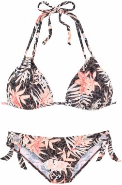 BUFFALO Bikiny  hnedá / ružová / čierna / biela