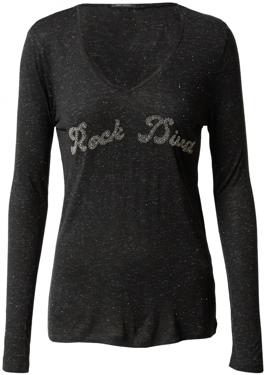 IKKS Tričko  čierna / strieborná