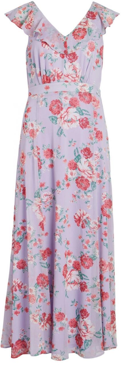 VILA Šaty 'RILLA'  nefritová / pastelovo fialová / rosé / brusnicová