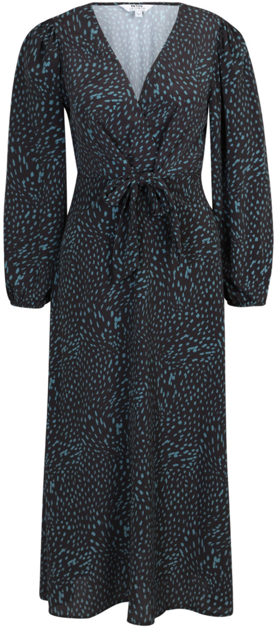 Dorothy Perkins Petite Šaty  modrozelená / čierna