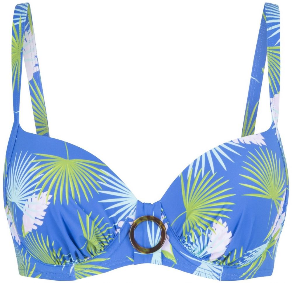 LingaDore Bikinový top  modrá / zelená / biela