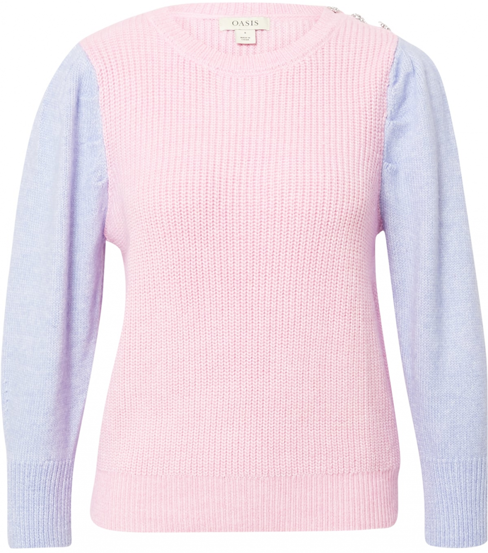 Oasis Sveter  svetlomodrá / ružová