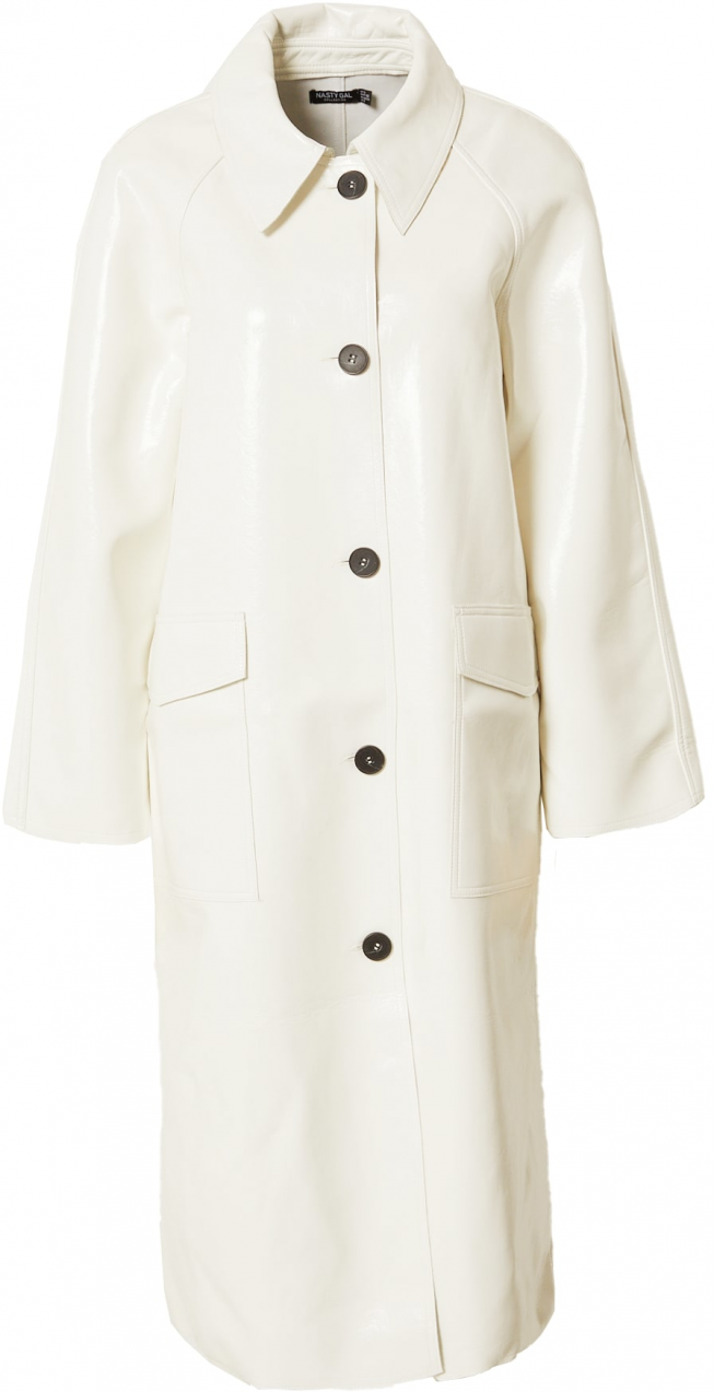 Nasty Gal Prechodný kabát  prírodná biela