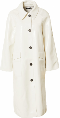 Nasty Gal Prechodný kabát  prírodná biela