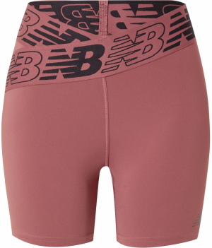 new balance Športové nohavice  pastelovo červená / čierna