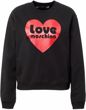 Love Moschino Mikina  červená / čierna