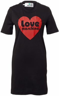 Love Moschino Šaty  červená / čierna