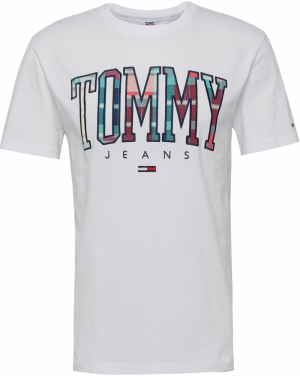 Tommy Jeans Tričko  tyrkysová / ružová / červená / biela